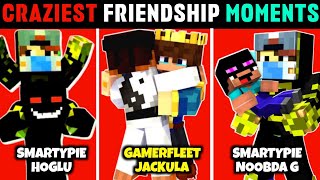 Gamers Craziest and OP Friendship Moments in Minecraft | Ft Gamerfleet, Jack, Smartypie, Hoglu