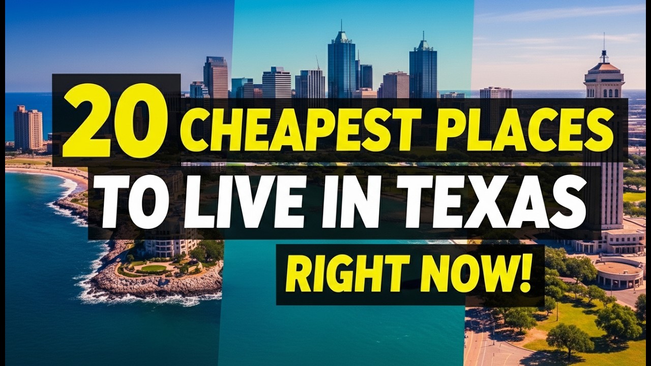 20 Cheapest places to Live in Texas in 2026 (You’ll Be Surprised) - YouTube