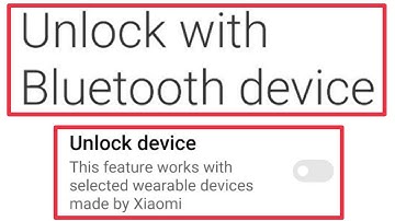 Use Unlock Device with Bluetooth device Settings in Android