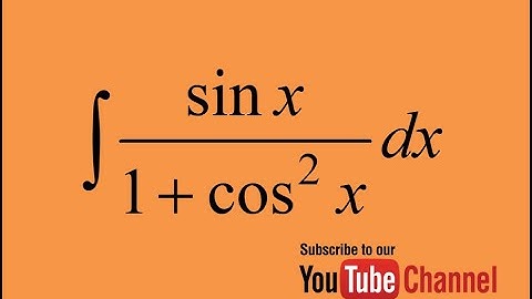 How to integrate sinx/(1+cos^2x), Integration by substitution, Indefinite Integral, Calculus
