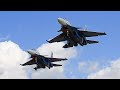Парные посадки Су-30СМ и Су-35С  "Русские витязи".  Репетиция  Парада Победы 2021.