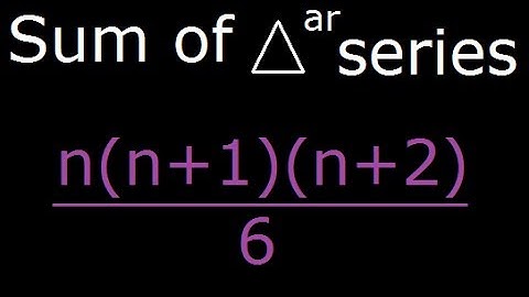 Sum of  triangular numbers - Derivation of Formula