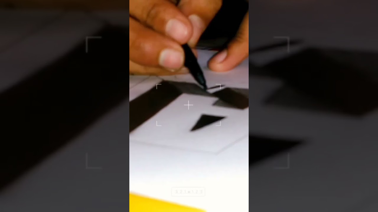 ultra realistic alphabet A 3d sketch 