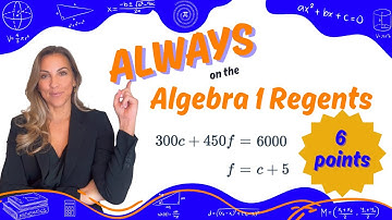 NY State Algebra 1 Regents - SAME Questions Every Time! (Systems Word Problems)