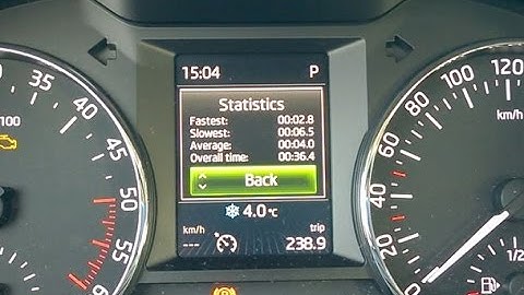 Skoda Octavia 3 - lap timer activation - vključitev štoparice