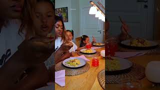 Delicious pasta dinner with my daughters #pastadinner #momlife #familymeals #homecooking