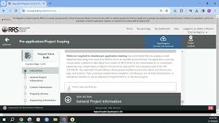 RRS pre-application meeting request process