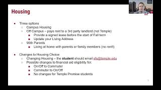 Temple Parent and Family Orientation 2026 - Ask the Experts: Student Finances Webinar.