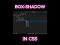 LEARN HOW TO ADD SHADOW IN BOX USING CSS 2024 😱😱| CSS TUTORIALS #coding #html #css #like #python