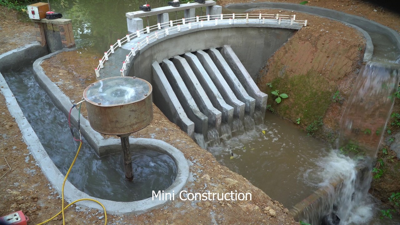 BLOCKING The STREAM To Build 220V HYDROPOWER