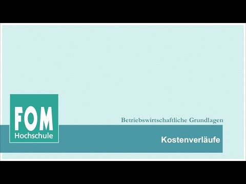 Kostenarten & -verläufe