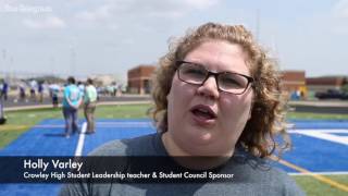 Special Needs students at Crowley ISD compete in Panther Olympics