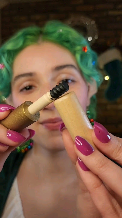 Elf Does Your Wooden Makeup 🎄 #asmr #asmrmakeup #woodentoys