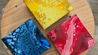 (590) ACRYLIC POURING Flip Cup Technique Tutorial - Easy to Do and So Cute - Trio of Primary Colors