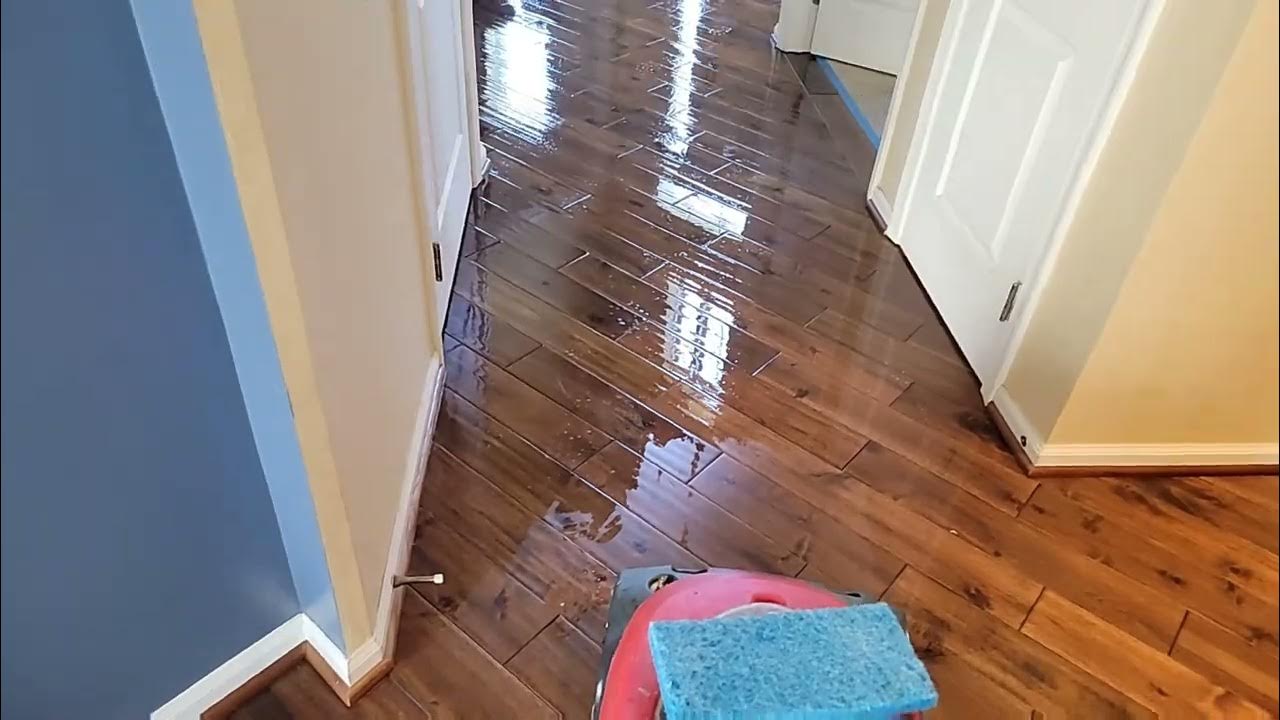 Removing Bona polish from hardwood floors. YouTube