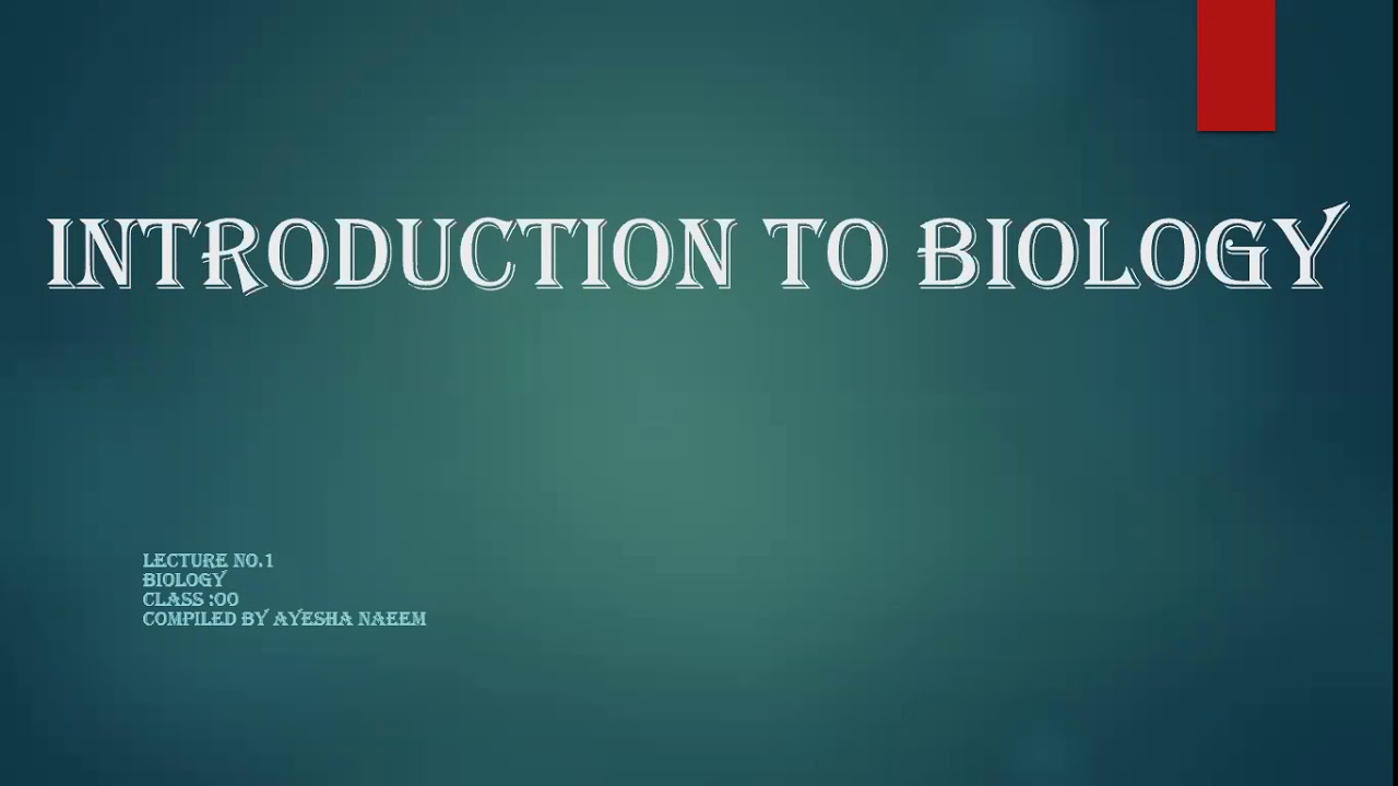 Introduction to Biology O' Level. YouTube