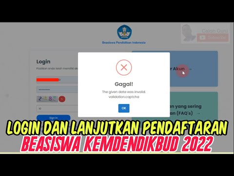 SOLUSI Gagal Login Beasiswa Pendidikan Indonesia 2022 & Melanjutkan Pendaftaran Beasiswa S1, S2, S3