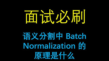 面试必刷：语义分割中Batch Normalization的原理是什么？