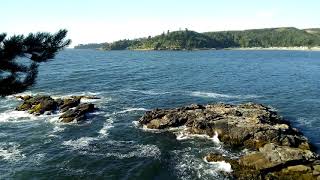 Vista piedra del Camello y playa Colcura, comuna Lota, Prov. Concepcion, Region Bio Bio, pais Chile