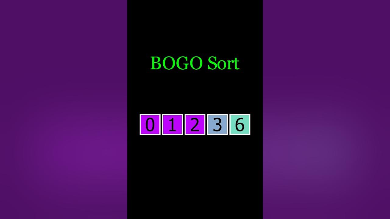 Bogo Sort Visually Explained #5 - YouTube