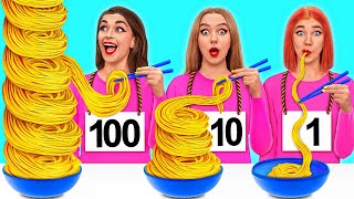 100 Ăn Lớp Thách thức | Trận chiến thức ăn Mega DO Challenge