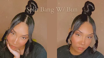 High Bun With Split Bangs | Jayda Cheaves Inspired Hairstyle