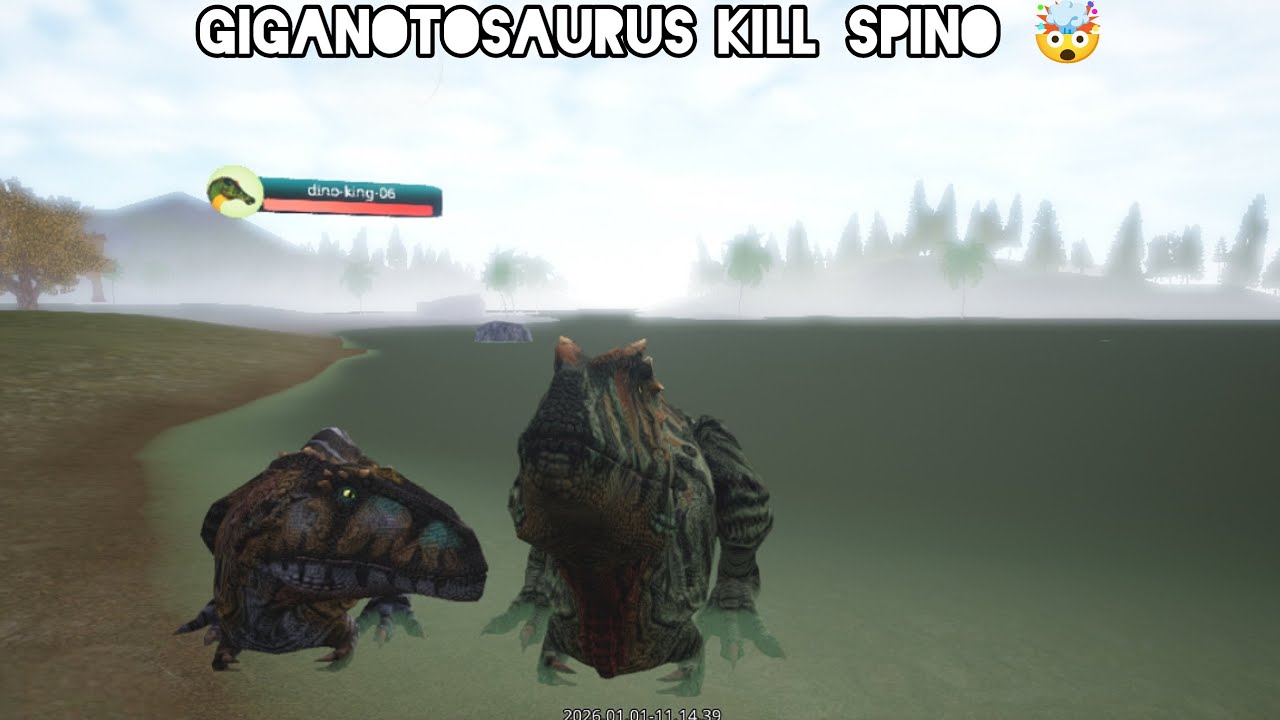 (GIGANOTOSAURUS) KILL SPINO FOR FOOD 🤯 THE CURSED ISLE GAMPLAY VIDEO 