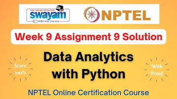Data Analytics with Python Week 9 Assignment 9 Solution| NPTEL | Swayam | Jan-Apr 2024