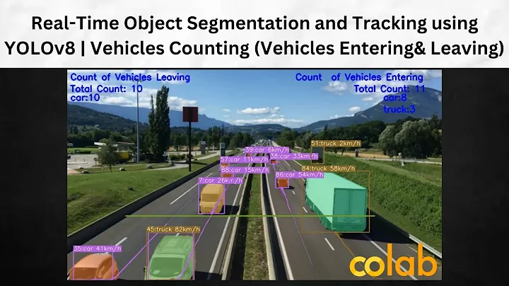 Real-Time Object Segmentation and Tracking using YOLOv8 | Vehicles Counting (Entering and Leaving)