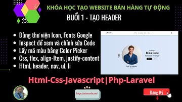 Buổi 1 - Lập trình fullstack website bán hàng tự động với Html, Css, Javascript | Php, Laravel
