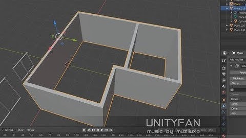 #33 boolean modifier for architectural visualisation in Blender 2.8 - realtime