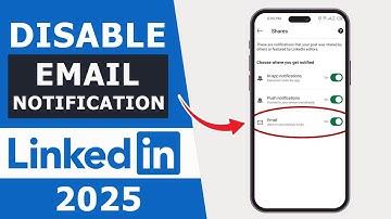 How to Turn off LinkedIn Email Notifications 2025| Stop Linkedin Notification Email