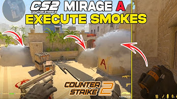 CS2 Mirage A Execute SMOKES ( FAST & EASY )