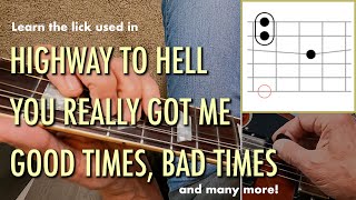 Learn the moveable guitar lick used by AC/DC, Led Zeppelin, Van Halen, and many more