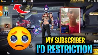 My Subscriber I'd  Diamond Restriction ? | Diamond Restrict No Top Up Player   #shorts #short