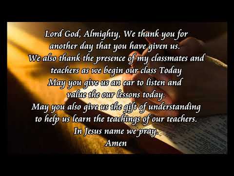 Best Opening Prayer for classes 1 Minute Prayer - YouTube