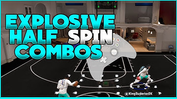 NBA 2K20 HALF SPIN COMBOS EXPLOSIVE BEHIND THE BACK HALF SPIN COMBO MOMENTUM CROSS HALF SPIN COMBO