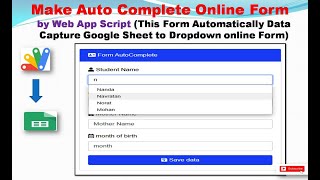 How to Make Auto Complete Online Form by Web App Script