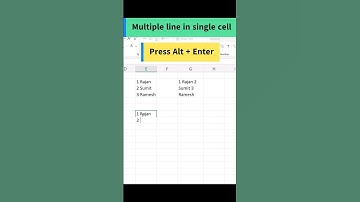 Multiple Lines in One Cell in MS Excel | How to write Multiple lines in a single cell  #shorts