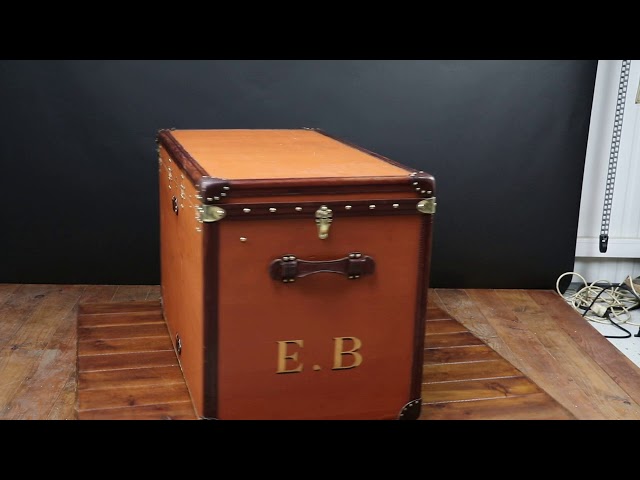 Antique Louis Vuitton Trunk In Monogram Canvas 110 Cm