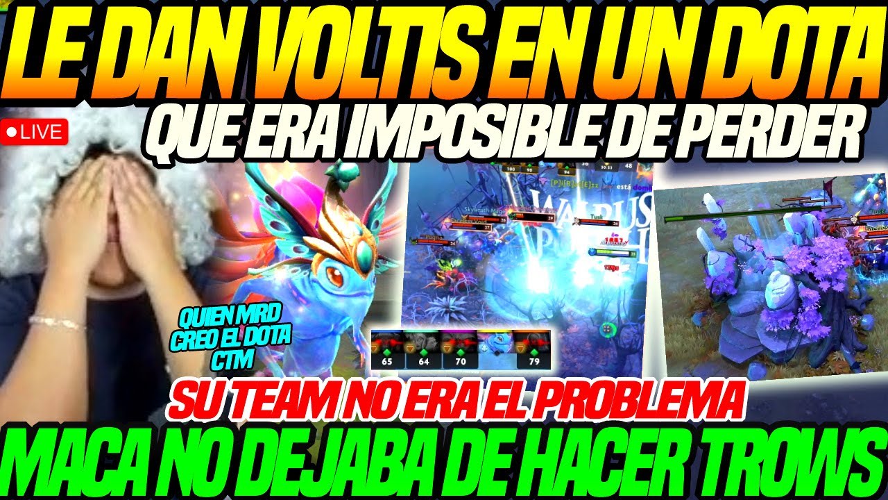 😲MACARIUS x NO DEJABA de HACER TROWS😲LE DAN VOLTIS en UN DOTA IMPOSIBLE de PERDER, CVLP4 a GABE dota