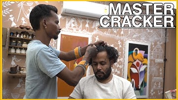 Relaxing Head Massage with Intense Neck, Knuckles and Back Cracking by MASTER CRACKER💈#asmr