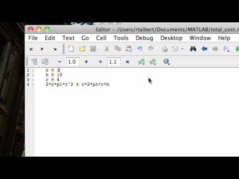 Script M-Files in MATLAB