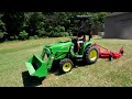 96 finish mower works on a 25hp tractor  john deere 3025e