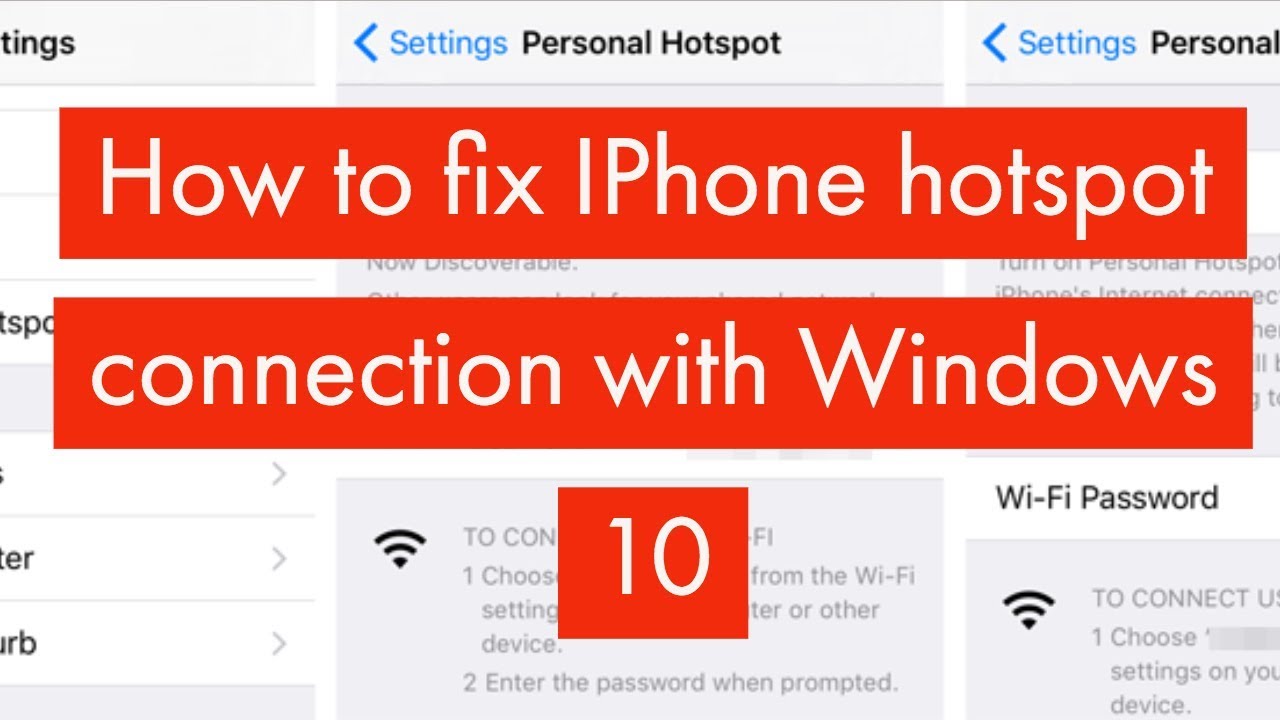 how to connect to iphone hotspot windows 10