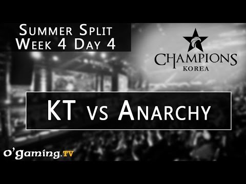 KT Rolster vs Anarchy - LCK Summer Split - Week 4 - Day 4 - KT vs Anarchy [FR]