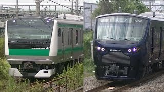 【JR相鉄同時に試運転！】E233系7000番台ハエ136編成 相鉄12000系12103F 新川崎駅にて