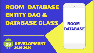 Android tutorial - 28 - Component of Room Database | Entity | Dao | Database Class Room
