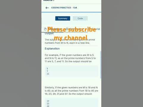 Prime numbers M to N using python CCBP Nxtwave #viral #coding #shots # ... image.
