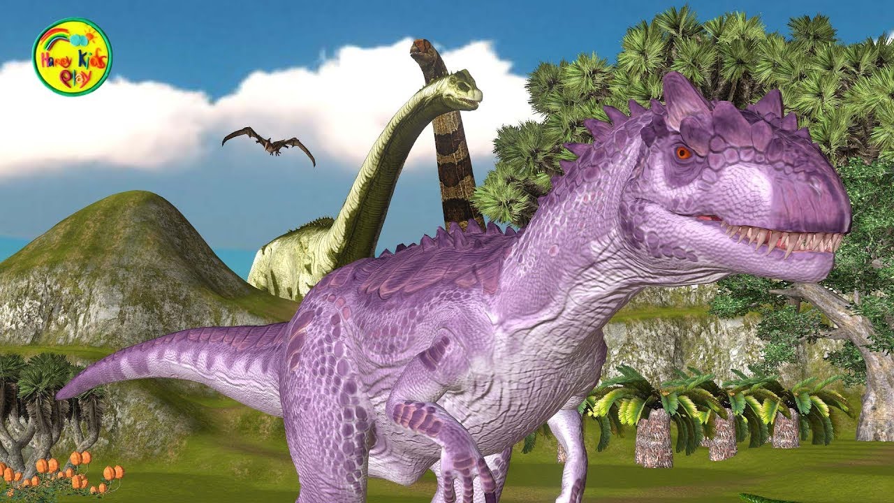 การ์ตูนอนุบาล  2022  เพลงไดโนเสาร์ เพลงเด็กอนุบาล l Dinosaurs 3D By Happy Kids Play